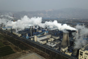 煤炭加工工厂在中国中部的山西河津