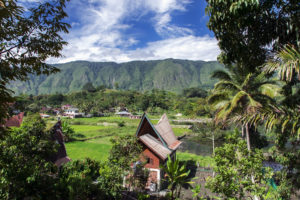 印度尼西亚北苏门答腊岛国阵山中的一个村庄。