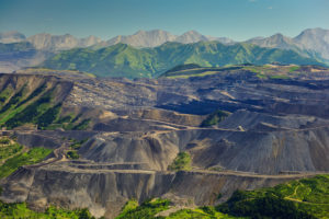 泰克资源greenhill矿山在不列颠哥伦比亚省的麋鹿山谷。