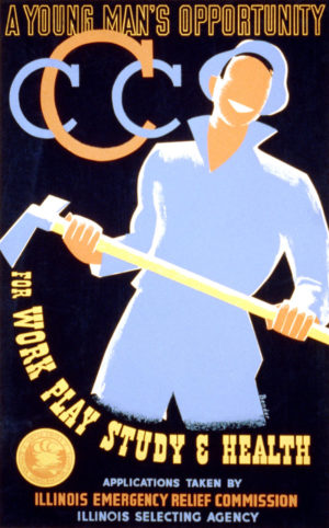 1935年海报在伊利诺伊州推广CCC。