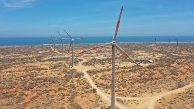 Guajira半岛，哥伦比亚的jepírachi风电场。