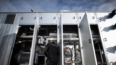 弗劳恩霍夫研究所的热泵系统在波鸿,德国。