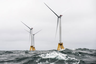 街区岛屿风电场，美国的第一个和唯一的海上风力设施，位于罗德岛海岸。