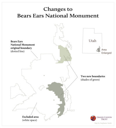 特朗普的总统行政命令减少了熊的耳朵的大小国家纪念碑85%。
