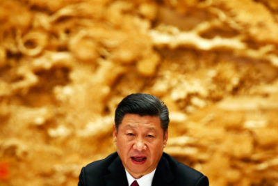 中国总统习近平在2017年5月在北京举行的《腰带和道路倡议》的峰会上讲话。来自130多个国家 /地区的29名外国国家元首和政府代表参加了该论坛。