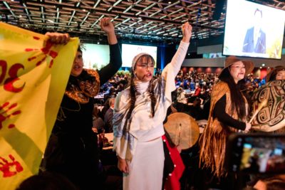 本月蒙特利尔联合国生物多样性会议开幕典礼上的土著抗议者。188金博网注册就送188