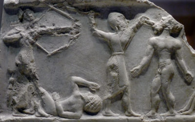 从石碑雕刻一个片段,阿卡德人的帝国的工件,倒在公元前22世纪在严重干旱。