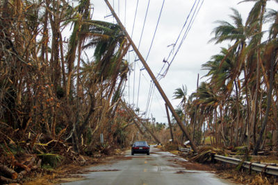 2017年10月，哈科萨飓风玛丽亚飓风玛丽亚的伤害。暴风雨损害了岛上的80％的电网。