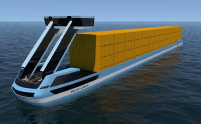 荷兰公司Port-Liner的全电动无人驾驶运河驳船预计将在2018年夏季开始在阿姆斯特丹，安特卫普和鹿特丹之间导航。 