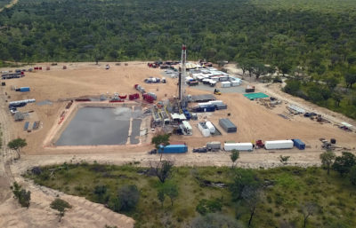 ReconAfrica石油勘探地点在纳米比亚北部于2021年。