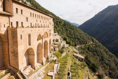 Sacro Speco,和神圣的自然的本笃会修道院网站在Subiaco,意大利。