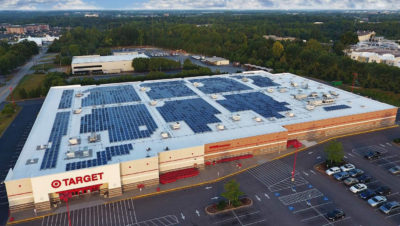 零售巨头塔吉特(Target)的建筑太阳能装机容量为147.5兆瓦，是美国公司中装机容量最多的。