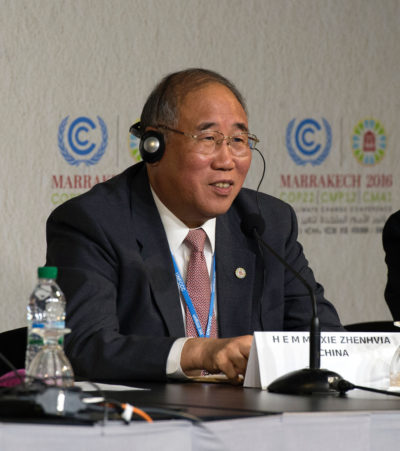 解振华,中国的气候变化特别代表,在马拉喀什COP22。