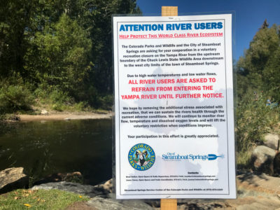 2018年，科罗拉多州Steamboat Springs附近的Yampa河的水位有史以来第一次下降，这条河已经关闭了娱乐场所，一些用户不得不没收分配给他们的水。