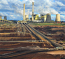 在澳大利亚的煤炭发电厂