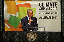 奥巴马在纽约州气候峰会